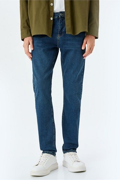 Koton Ανδρικό τζιν παντελόνι Brad Slim Indigo 5sam40042ıd