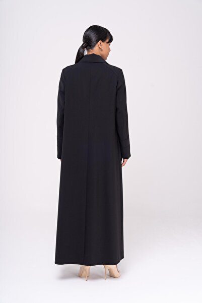 Olcay Výšivka na košilový límec s podrobnou podšívkou, velký vrchní kabát ČERNÁ 6553