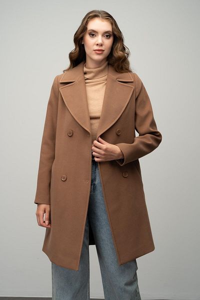 Olcay Model TABA 3058 Palton la două piept și cu talie