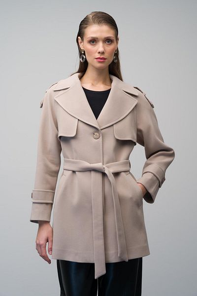 Olcay Palton cu mâneci raglan - cu epoleți și detaliu pelerina, STONE 3078
