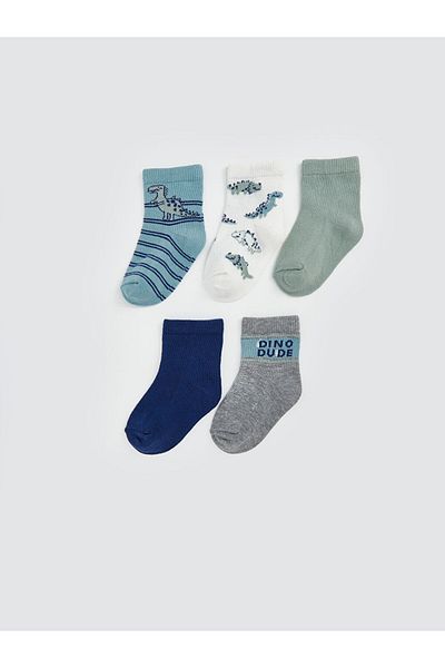 LC Waikiki New Season Patterned Baby Boy Socks 5-Piece - S54069Z1