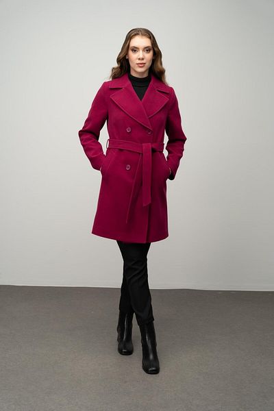 Olcay Palton dublu fucsia - cu cravată în talie 3058