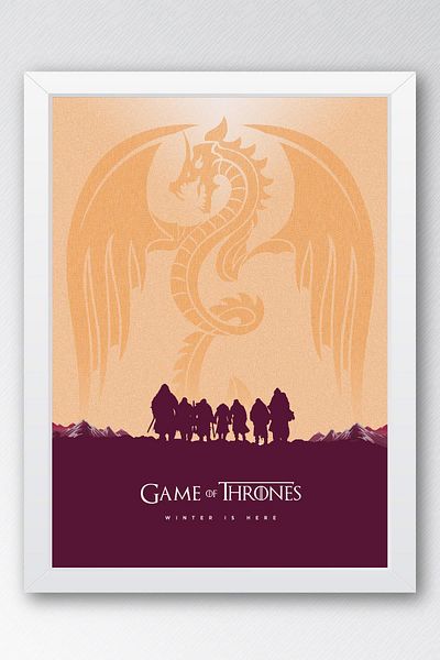 Saturn Ζωγραφική με κορνίζα Game of Thrones - Το Τρόπαιο Παίζει Το Χειμώνα Είναι Εδώ Ζωγραφική