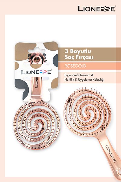 Lionesse Maze Hair Brush Rosegold Edition 8592
