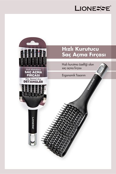 Lionesse Quick Dryer Hair Lightening Brush 8812 – Ideal for Wet Hair
