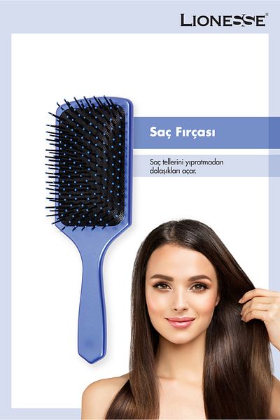 Lionesse Tarko 8586 Model Blue Hair Brush