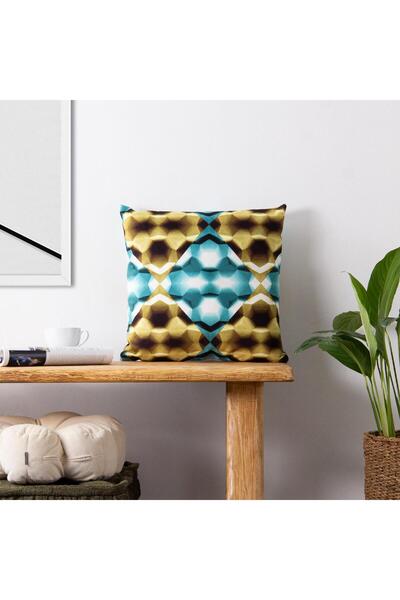 Homedius وسادة رمي كلاسيكية مخملية مزخرفة 45x45 سم