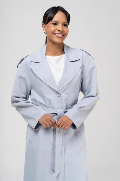 Olcay Epoleta s podrobným vodoodpudivým prvkem Trenčkot bez podšívky SVĚTLE MODRÁ 6545