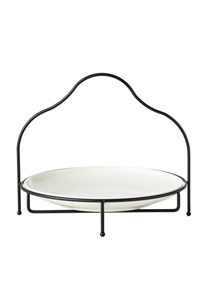 Mudo Home GURME STANDLI SUNUM 28CM - SİYAH