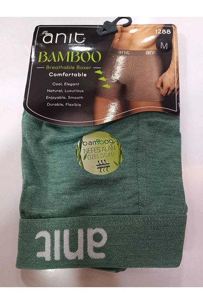yula store Anıt 5 Ανδρικά Boxers - Μονόχρωμο, Lycra, Αναπνεύσιμο, 96% Μπαμπού 4% Lycra
