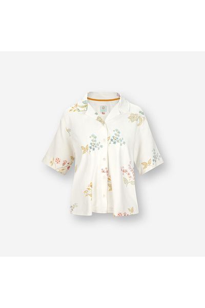 Pip Studio Μπλούζα Flora Λευκή Βισκόζη