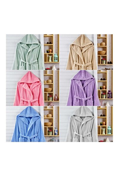 Touch Kapucnis fürdőköpeny organikus 100% pamut (PAPUCS AJÁNDÉK)