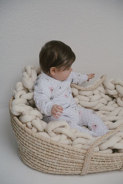 DoDo'S Baby 100% Organic Cotton Soft Bear Patterned Baby Girl's Sleeping Bag