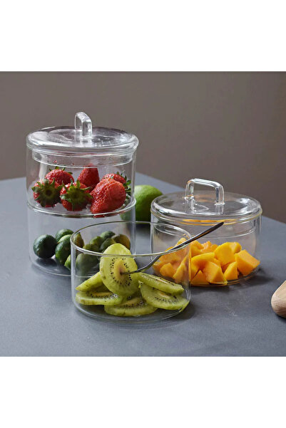morponi Borosilicate Glass 3-Layer Storage Container & Dragee