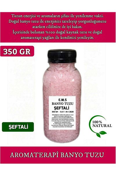 E.M.S AVM Peach Scented Bath Salt 350 Gr Foot Care & Manicure Pedicure Salt.