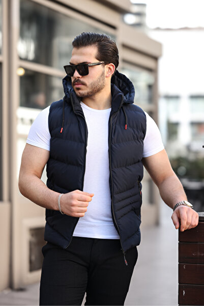 BOYS MANS Водо- та вітронепроникний чоловічий жилет з капюшоном, надувний жилет