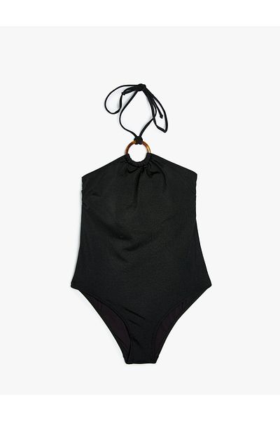 Koton Μαγιό Halter Neck με λεπτομέρεια αξεσουάρ και λουράκι από σχοινί