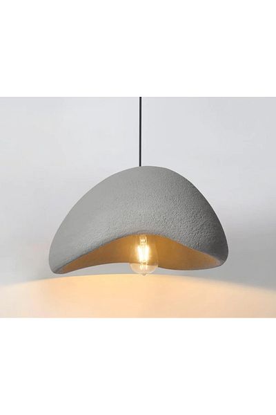 burenze Exclusive Collection Modern Concrete Chandelier Scandinavian Design Boheme Anthracite Gray Freshness Adds 350mm