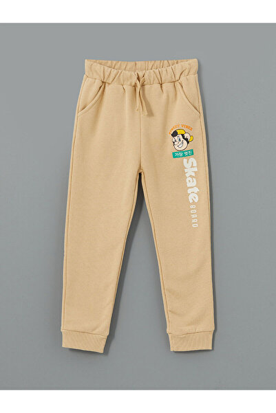 LC Waikiki LCW Kids Elastic Waist Nostalgic Monkey Printed Boys Jogger Sweatp...