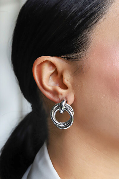 Brillo Interlocking Hoop Earrings