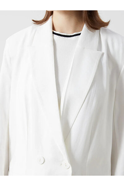 LC Waikiki Lcw Modest Ecru Women's Blazer Jacket