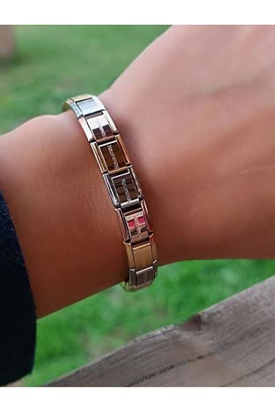 NATUREL Italian Charm Bracelet - Stainless-Steel Written