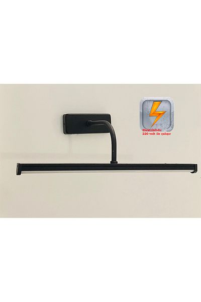 gaziantepavize Electric 50cm World Black Case Modern Decorative White Light Led Wall Sconce (Not with Battery)
