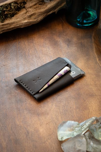 minimal X design Minimal X Urban Card Holder - Real Leather Handmade - Minimal, Stylish, Practical