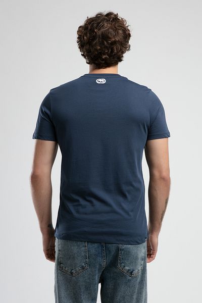 ECKO UNLTD Corinth Navy Blue Crew Neck Printed Standard Fit Men's Tshirt