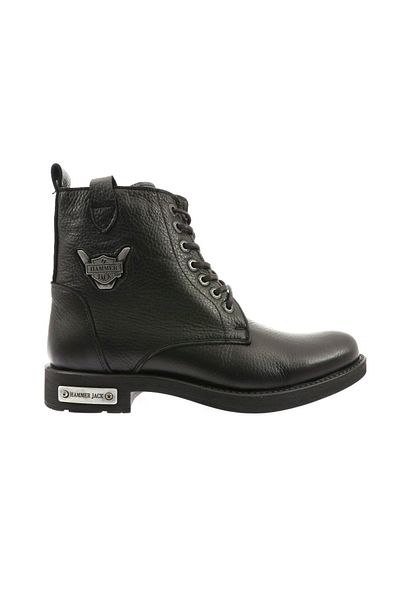 Hammer Jack Merdane Boot Genuine Leather Black Flooter Outdoor Men's Boots