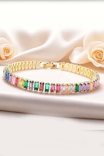 By Zeyna Aksesuar Kadın 316 L Çelik Vip Seri Antialerjik Baget Zirkon Taşlı S...