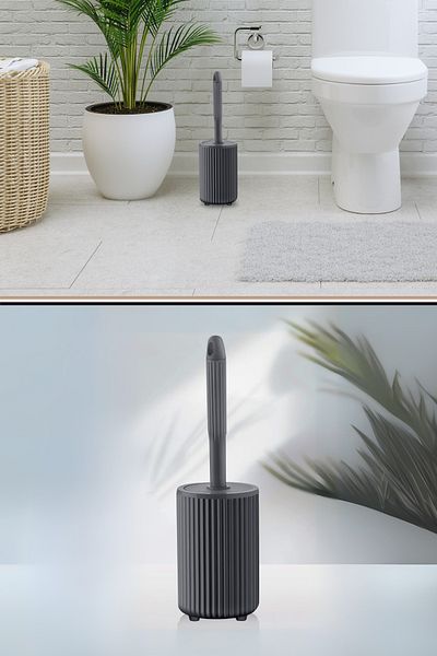 Flora Στρογγυλή βάση βούρτσας τουαλέτας, Βούρτσα καθαρισμού τουαλέτας μπάνιου WC