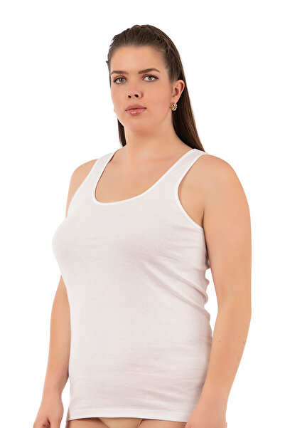 ÖZKAN underwear Özkan 0111-Bb Women &Apos; S Undershirt - 100% Cotton, Flexible and Comfortable, Thick Sling, Plus Size