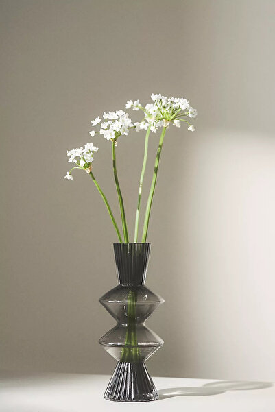 Warm Design Cam Oluklu Vazo