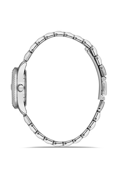 Polo Air Coral Single Row Women's Wrist Watch with Calendar Silver Red Color Pl-1519B6X