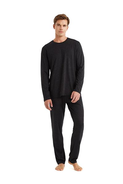 Blackspade 4SEASONS ΥΦΑΣΜΑ MODAL ΒΑΜΒΑΚΙ ΑΝΔΡΙΚΟ ΜΑΚΡΥΜΑΝΙΚΟ ΣΕΤ ΠΙΤΖΑΜΑ