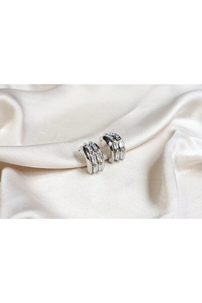 Brillo Zircon Stone Detailed Women's Earrings