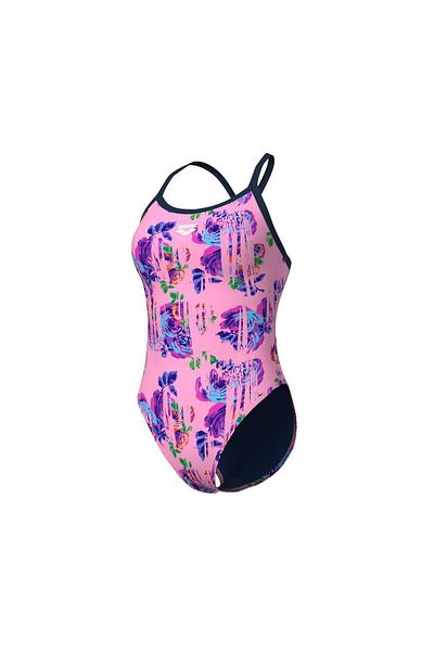 ARENA Blue Rose Texture Women's Swimsuit - Xcross Back/M