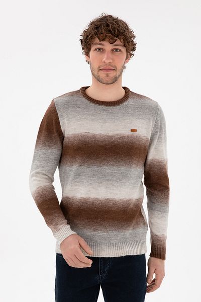 U.S. Polo Assn. Men's Gray Melange Sweater 50297082 -Vr086