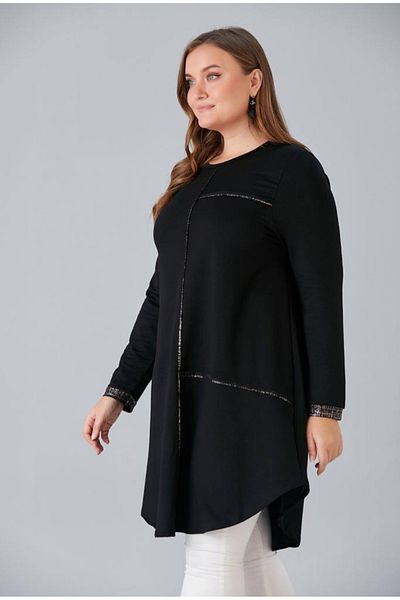 Serra Women's Black Plus Size Tunic