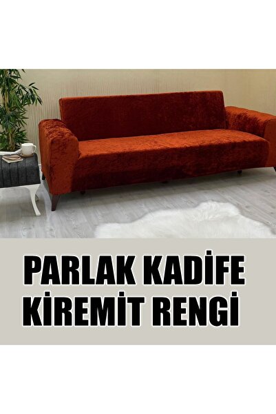 KILIFSAN PARLAK KADİFE KUMAŞ ÜÇLÜ & ÇEKYAT  KOLTUK KILIFI