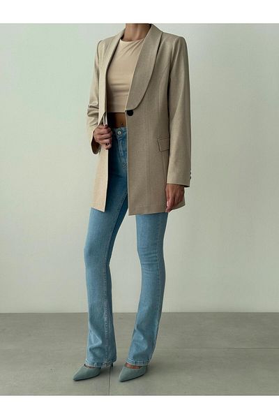 BUTİK ELAJ Women's Stone Shalyaka Blazer Jacket