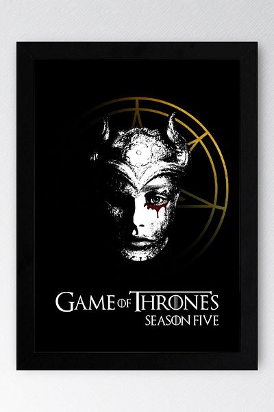 Saturn Game of Thrones Framed Table - Game of Thrones Series Poster Art Print