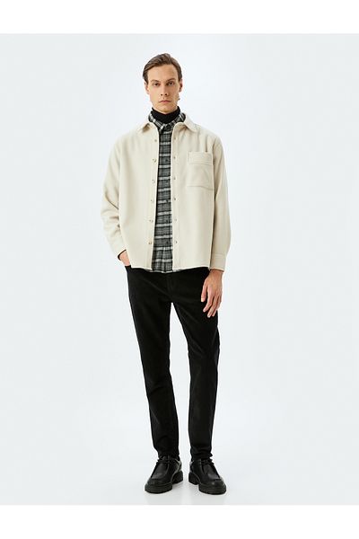 Koton Cordhose mit Baumwolltaschen und Details