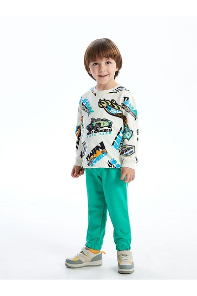 LC Waikiki Lcw Crew Neck Boys' Sweatshirt and Sweatpants Set of 2
