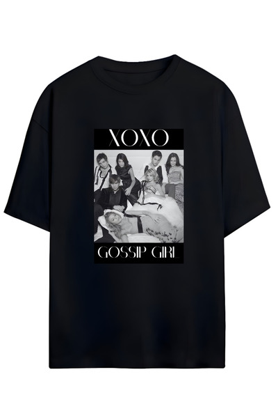 MAGORS ΤΗΛΕΟΡΑΣΗ GOSSIP GIRL - Βαμβακερό μπλουζάκι Unisex Oversize με ψηλή στ...