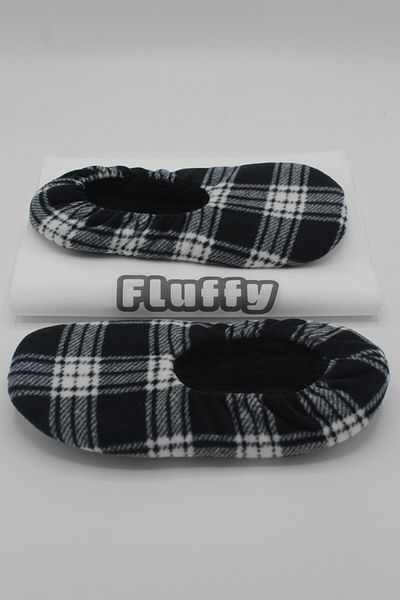 fluffy Men's Booties Slippers Foldable Bag Portable Home Flats Non-Slip No Sound Sole