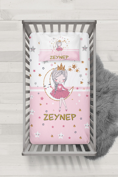 MEKTA HOME BEBEK İSİMLİ BEŞİK YATAK ÖRTÜSÜ MİBYÖ-3080