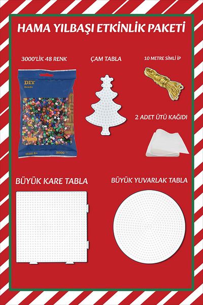 Hama Beads New Year's Tree Ornament Package
