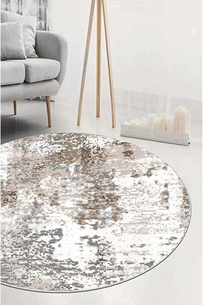 Hevia Home Στρογγυλό χαλάκι κουζίνας και αντιολισθητική βάση - Πλενόμενο χαλί